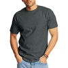 image:imageHanes Mens Beefyt Pocket Heavyweight Cotton Pocket Tee for Men FullCut TShirt 1 Or 2 PackCharcoal Heather  1 Pack