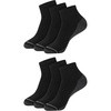 image:imageHanes Mens Crew Socks Pack 8 Pairs Max Cushion Moisturewicking Ankle Socks for Men Cushioned Ankle LengthBlackGrey  6 Pack