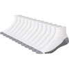 image:imageHanes Mens Crew Socks Pack 8 Pairs Max Cushion Moisturewicking Ankle Socks for Men Cushioned Ankle LengthWhite With Red Logo  12 Pack