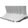 image:imageHanes Mens Max Cushion Low Cut Socks 6 8 and 12 Pair Pack White and BlackWhite  8 Pair Pack