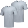 image:imageHanes Mens Mens Workwear Short Sleeve Tee 2PackLight Steel