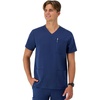 image:imageHanes Mens Scrubs Healthcare Top MoistureWicking Stretch Scrub Shirts for Men Odor ControlAthletic Navy