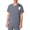 image:imageHanes Mens Scrubs Healthcare Top Scrub Shirt for Men MoistureWicking amp Odor Control One PocketSlate Grey
