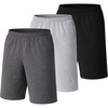 image:imageHanes Mens Shorts Essentials Short with Pockets Gym Shorts for Men Mens Athletic Shorts 75BlackCharcoal HeatherLight Steel