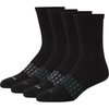 image:imageHanes Mens Socks Absolute Comfort Cushioned Moisturewicking Seamless Toe 4 Pack Ankle Crew and Heel Shield SocksBlack  Crew