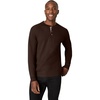 image:imageHanes Mens TShirts Mens Beefyt Henley Shirts Mens Cotton Long Sleeve ShirtsDark Truffle