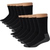 image:imageHanes Mens Work Socks Cushioned Crew Socks Moisturewicking Socks amp Odor Control Black amp White 6 amp 12 Pack AvailableBlack  12 Pack