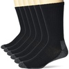 image:imageHanes Mens Work Socks Cushioned Crew Socks Moisturewicking Socks amp Odor Control Black amp White 6 amp 12 Pack AvailableBlack