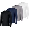 image:imageHanes Sport Mens LongSleeve TShirt Pack Cool DRI MoistureWicking Performance TShirts Performance Tee 2PackBlackWhiteNavyGrey  4 Pack