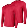 image:imageHanes Sport Mens LongSleeve TShirt Pack Cool DRI MoistureWicking Performance TShirts Performance Tee 2PackDeep Red