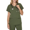 image:imageHanes Womens Hanes Womens Premium Scrubs Top with Pockets Comfort Fit Scrubs for Women Nurse EssentialsGreen Moss