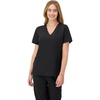 image:imageHanes Womens Scrubs Healthcare Top MoistureWicking Stretch Scrub Shirts Ribbed Side PanelsNew Ebony