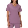 image:imageHanes Womens Scrubs Healthcare Top MoistureWicking Stretch Scrub Shirts Ribbed Side PanelsPurple Mauve
