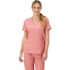 image:imageHanes Womens Scrubs Healthcare Top MoistureWicking Stretch Scrub Shirts Ribbed Side PanelsRose Ranch Pink