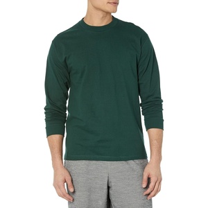 image:imageHanes Mens Beefy Long Sleeve Shirt 1 or 2 PackDeep Forest  1 Pack
