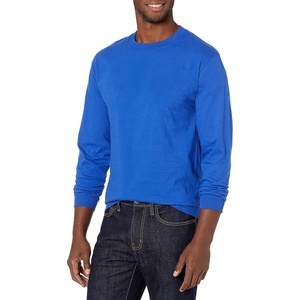 image:imageHanes Mens Beefy Long Sleeve Shirt 1 or 2 PackDeep Royal  1 Pack