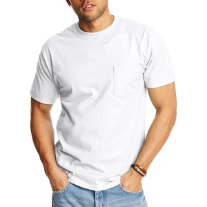 image:imageHanes Mens Beefyt Pocket Heavyweight Cotton Pocket Tee for Men FullCut TShirt 1 Or 2 PackWhite  1 Pack
