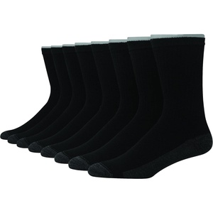 image:imageHanes Mens Crew amp Over the Calf Socks Pack Max Cushioned Moisturewicking Stay Dry Socks Athletic Socks 6 8 Or 12pairsBlackGrey Foot Bottom  8 Pack