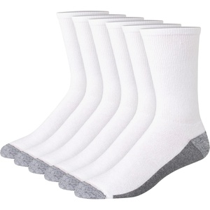 image:imageHanes Mens Crew amp Over the Calf Socks Pack Max Cushioned Moisturewicking Stay Dry Socks Athletic Socks 6 8 Or 12pairsWhiteGrey Foot Bottom  6 Pack