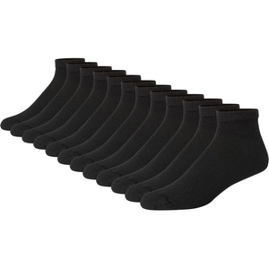 image:imageHanes Mens Double Tough Socks Crew and Ankle Moisturing Wicking Socks Black amp White MultiPacksBlack  Ankle 12 Pair