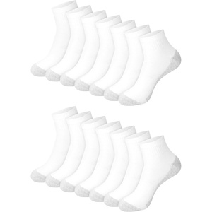 image:imageHanes Mens Double Tough Socks Crew and Ankle Moisturing Wicking Socks Black amp White MultiPacksWhite  Ankle 14 Pair