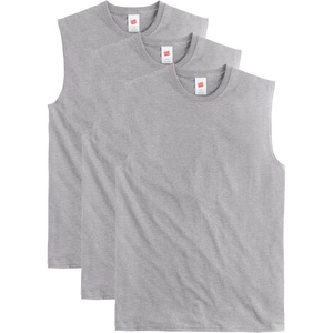 image:imageHanes Mens Essentials Midweight Muscle TShirt Pack Cotton Muscle Tank Shirts 3PackOxford Gray