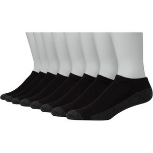 image:imageHanes Mens Max Cushion Low Cut Socks 6 8 and 12 Pair Pack White and BlackBlack  8 Pair Pack