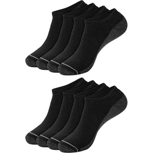 image:imageHanes Mens Max Cushion Low Cut Socks 6 8 and 12 Pair Pack White and BlackBlack With Gray Logo  8 Pack