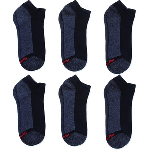 image:imageHanes Mens Max Cushion Low Cut Socks 6 8 and 12 Pair Pack White and BlackBlackGrey  6 Pair Pack