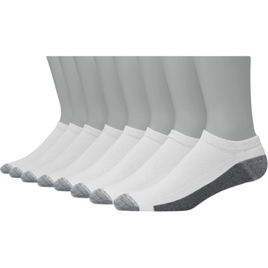 image:imageHanes Mens Max Cushion Low Cut Socks 6 8 and 12 Pair Pack White and BlackWhite  8 Pair Pack