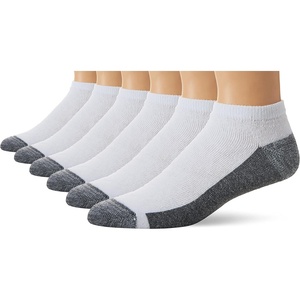 image:imageHanes Mens Max Cushion Low Cut Socks 6 8 and 12 Pair Pack White and BlackWhite