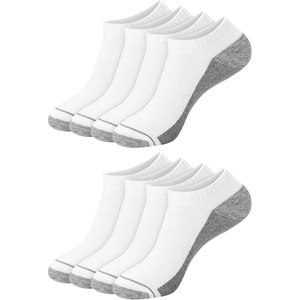 image:imageHanes Mens Max Cushion Low Cut Socks 6 8 and 12 Pair Pack White and BlackWhite With Gray Logo  8 Pack