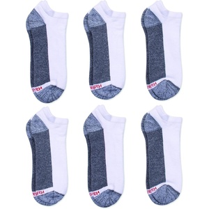 image:imageHanes Mens Max Cushion Low Cut Socks 6 8 and 12 Pair Pack White and BlackWhiteGrey  6 Pair Pack