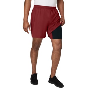image:imageHanes Mens Moves Workout Shorts with Boxer Brief Liner amp Total Support Pouch MoistureWicking Shorts 7 InseamCardinal Red