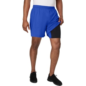 image:imageHanes Mens Moves Workout Shorts with Boxer Brief Liner amp Total Support Pouch MoistureWicking Shorts 7 InseamDeep Royal