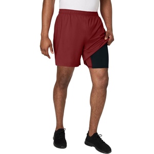 image:imageHanes Mens Moves Workout Shorts with Boxer Brief Liner amp Total Support Pouch MoistureWicking Shorts 7 InseamHerbal Olive Green