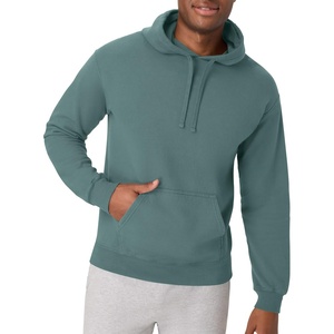 image:imageHanes Mens Originals Fleece Hoodie Garment Dyed Hooded Sweatshirt Unisex Fleece PulloverCypress Green