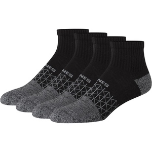 image:imageHanes Mens Socks Absolute Comfort Cushioned Moisturewicking Seamless Toe 4 Pack Ankle Crew and Heel Shield SocksBlack  Ankle