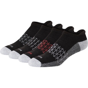 image:imageHanes Mens Socks Absolute Comfort Cushioned Moisturewicking Seamless Toe 4 Pack Ankle Crew and Heel Shield SocksBlackGray Foot  Heel Shield