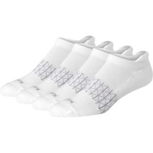 image:imageHanes Mens Socks Absolute Comfort Cushioned Moisturewicking Seamless Toe 4 Pack Ankle Crew and Heel Shield SocksWhite  Heel Shield