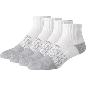 image:imageHanes Mens Socks Absolute Comfort Cushioned Moisturewicking Seamless Toe 4 Pack Ankle Crew and Heel Shield SocksWhiteGray  Ankle