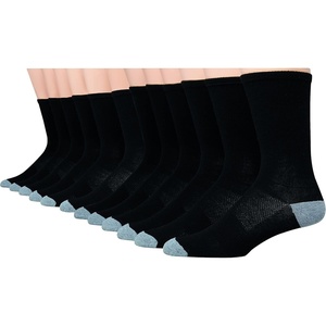image:imageHanes Mens Socks Active Cool Xtemp Lightweight Moisturewicking Cushioned Ankle Crew and No Show 12 and 14 Pair PacksBlack  Crew 12 Pair