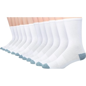 image:imageHanes Mens Socks Active Cool Xtemp Lightweight Moisturewicking Cushioned Ankle Crew and No Show 12 and 14 Pair PacksCrew  White