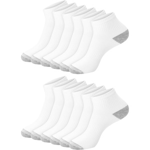 image:imageHanes Mens Socks Active Cool Xtemp Lightweight Moisturewicking Cushioned Ankle Crew and No Show 12 and 14 Pair PacksWhite  Ankle 14 Pair