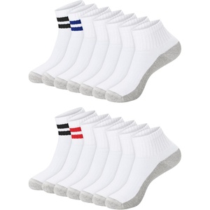 image:imageHanes Mens Socks Xtemp Cushioned Low Cut Socks 12 amp 14 Pair PacksWhite Stripe  Ankle 14 Pair
