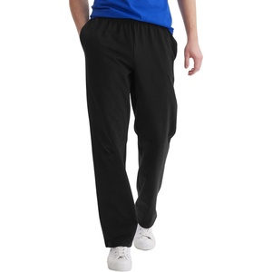 image:imageHanes Mens Sweatpants Pack  3Pack  Essentials Midweight Cotton Jersey Lounge Pants  Open Bottom  Pockets  32Black