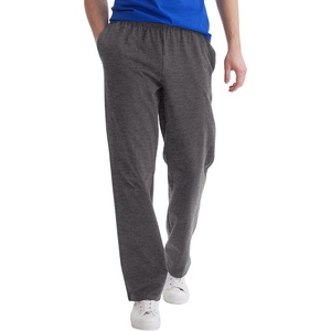 image:imageHanes Mens Sweatpants Pack  3Pack  Essentials Midweight Cotton Jersey Lounge Pants  Open Bottom  Pockets  32Charcoal Heather