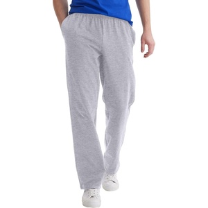 image:imageHanes Mens Sweatpants Pack  3Pack  Essentials Midweight Cotton Jersey Lounge Pants  Open Bottom  Pockets  32Light Steel