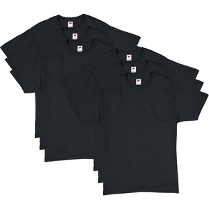 image:imageHanes Mens TShirt Pack  4 or 6 Pack  EssentialT Crewneck Cotton TShirts  Everyday Mens Clothing  Big amp TallBlack  6 Pack
