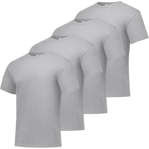 image:imageHanes Mens TShirt Pack  4 or 6 Pack  EssentialT Crewneck Cotton TShirts  Everyday Mens Clothing  Big amp TallLight Steel